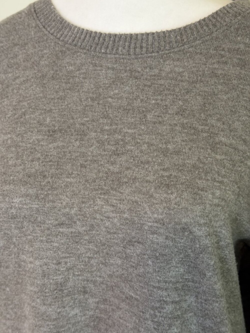 Democracy Heather Gray Soutache Sleeve Knit Sweater Size M | Cozy Crewneck - Picture 6 of 10
